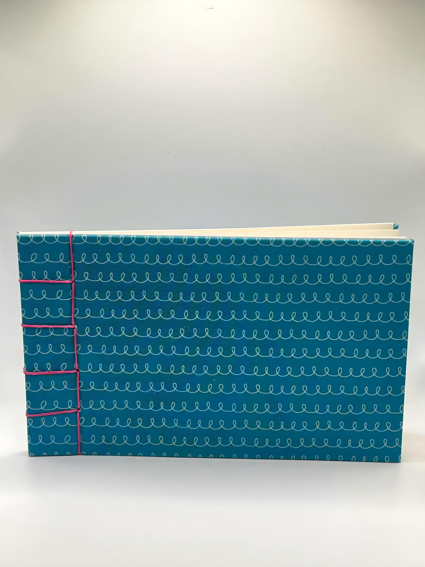 Handmade Azure Swirl Japanese Stab Bound Sketchbook