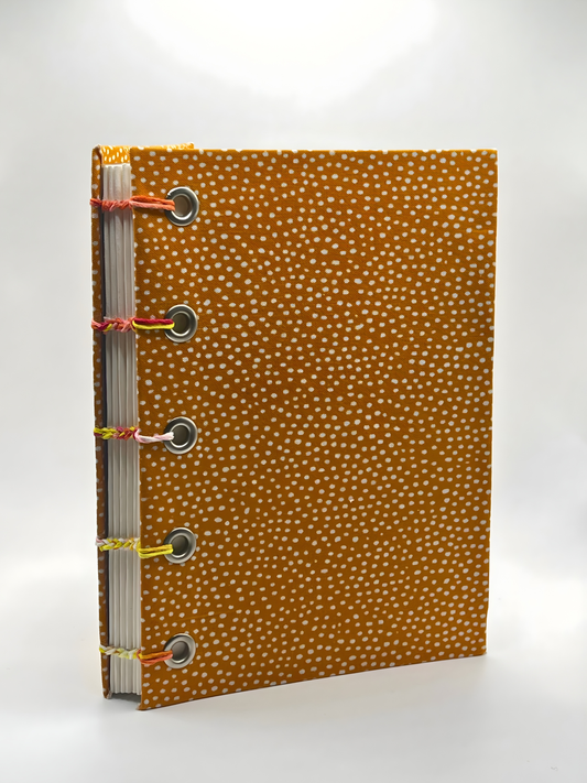 Handmade Ochre Speckle Coptic Journal